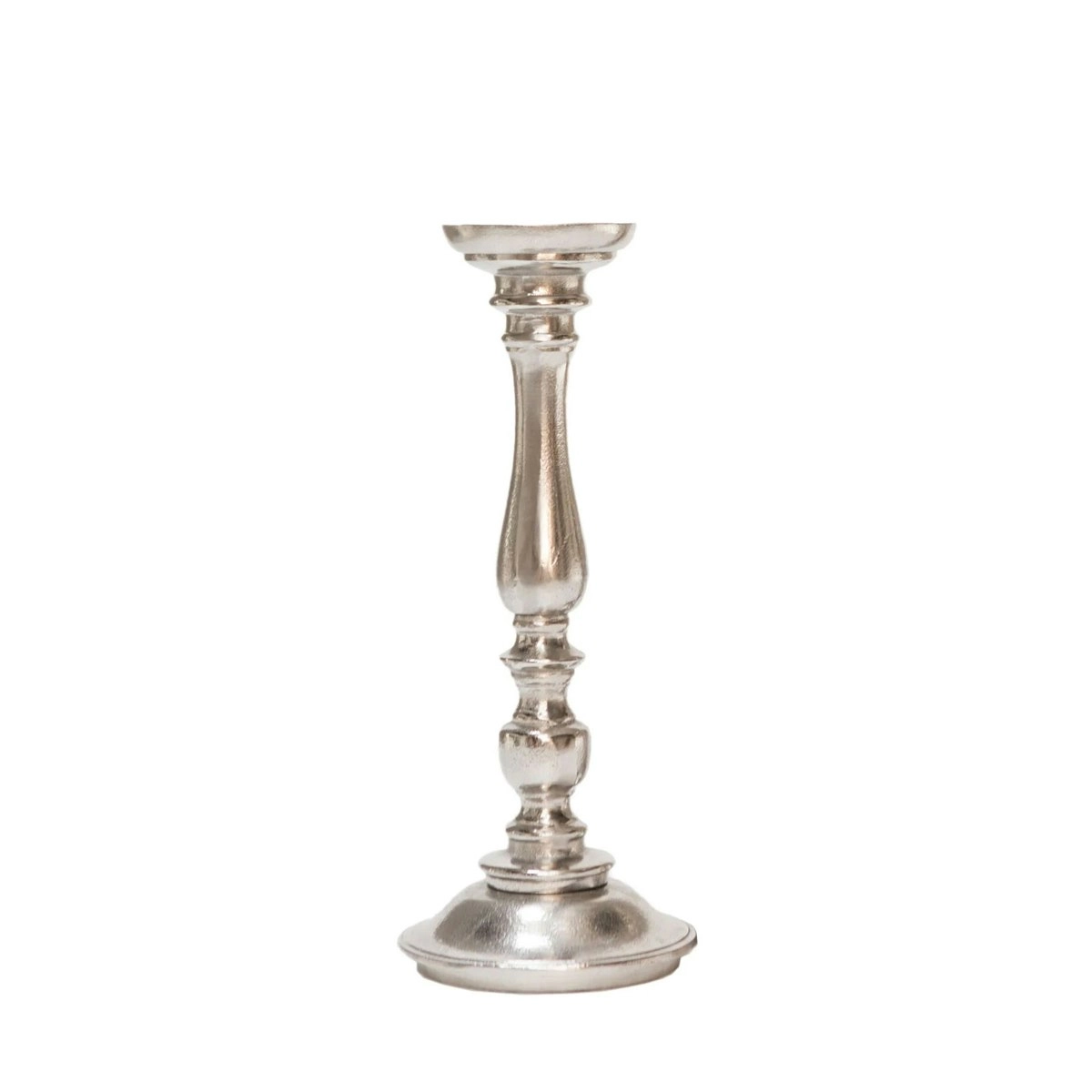 SSH Collection Alexa 36cm Tall Single Candle Stand - Nickel