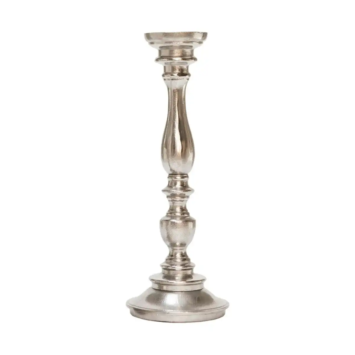 SSH Collection Alexa 44cm Tall Single Candle Stand - Nickel