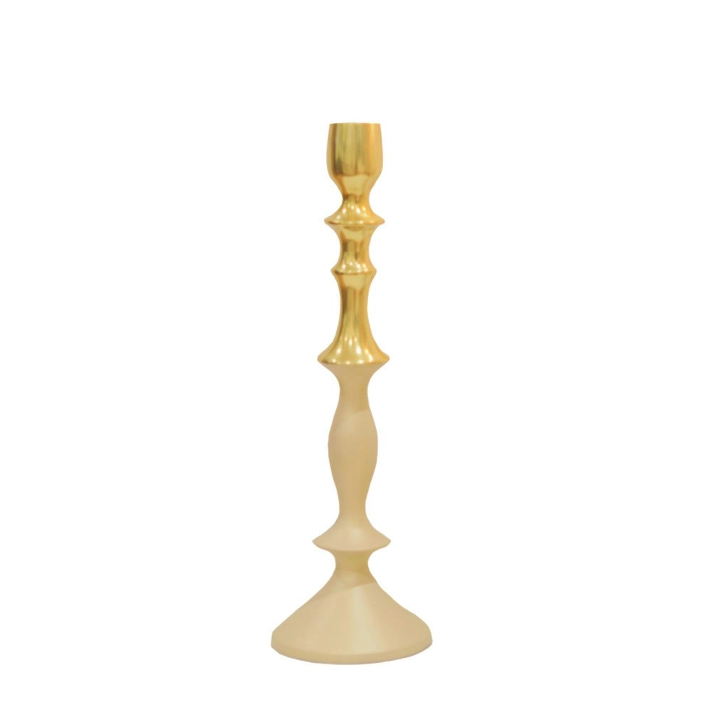 SSH Collection Ludwig 29cm Tall Single Candle Holder - 2 Tone Gold