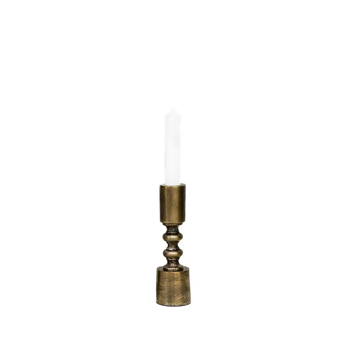 SSH Collection Ripple 16.5cm Single Candle Stand - Brass