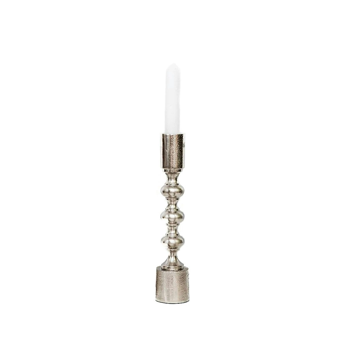 SSH Collection Ripple 25cm Single Candle Stand - Nickel