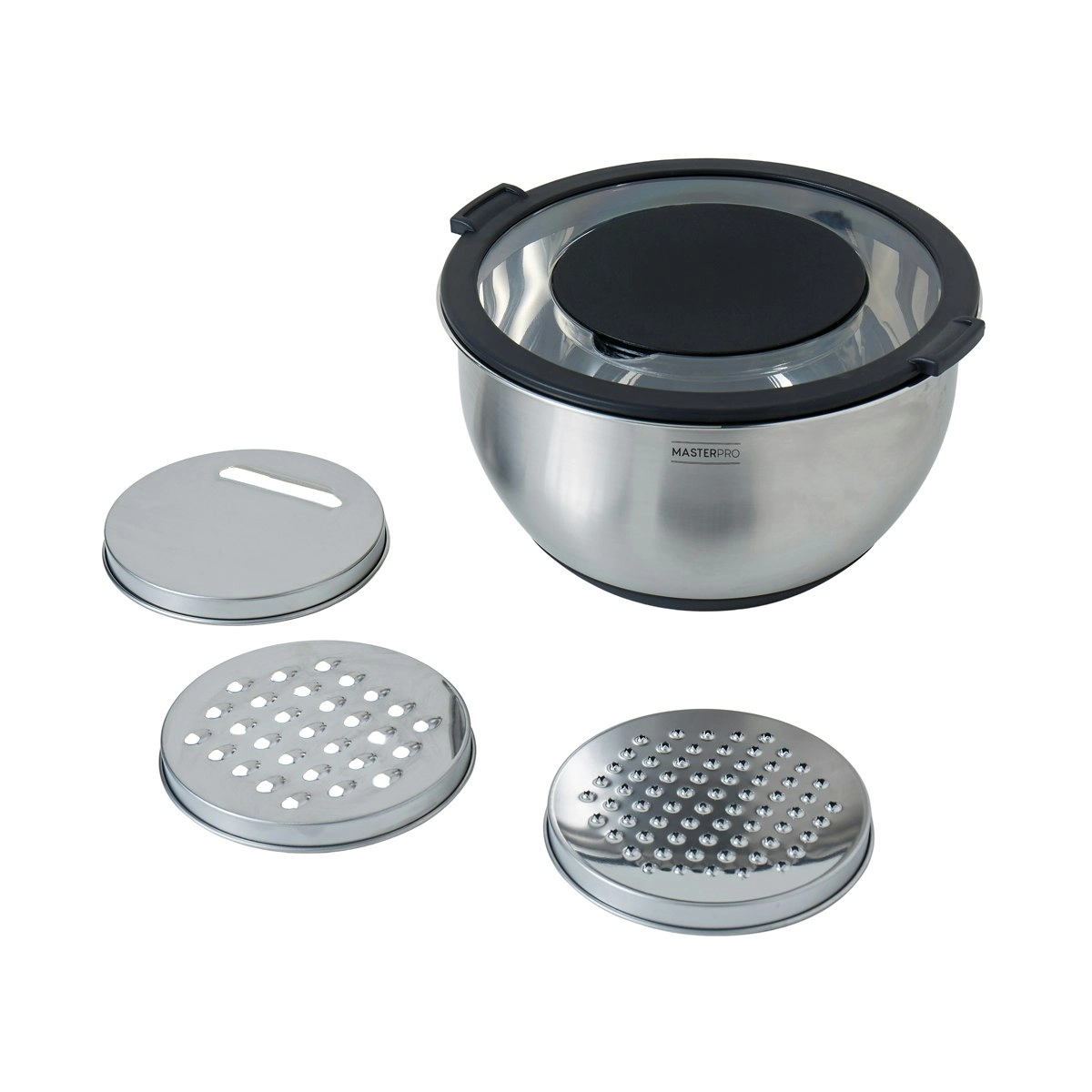 MasterPro 3 Piece Mixing Bowl with Graters Set