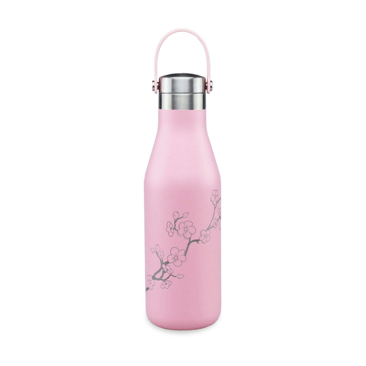 Ohelo 500ml Drink Bottle with Etched Blossoms - Pink