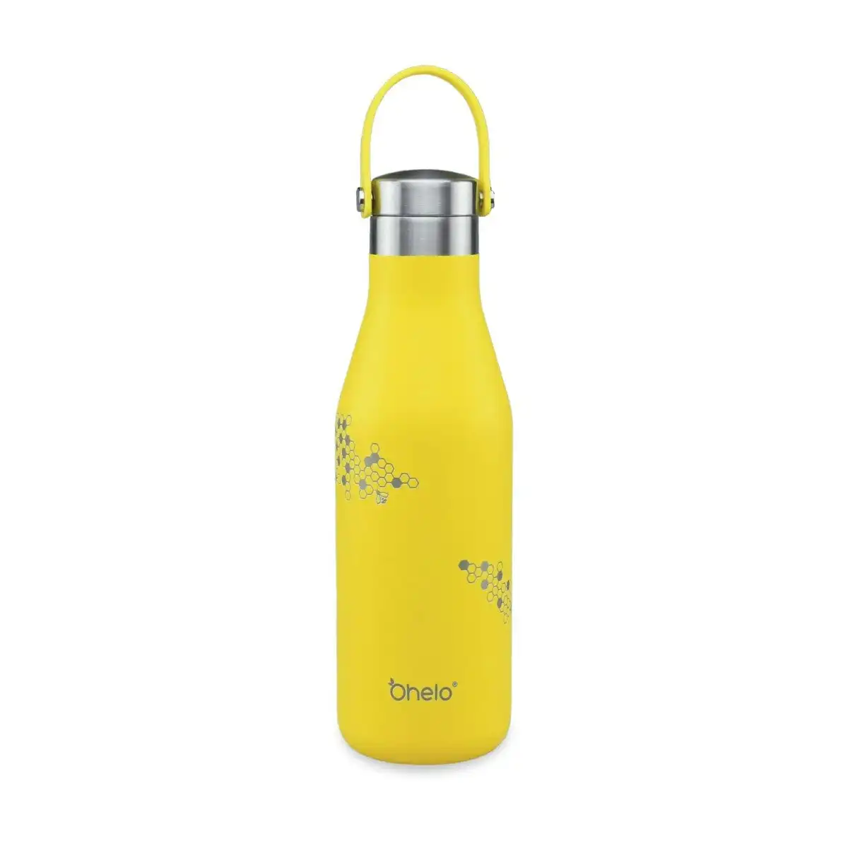 Ohelo 500ml Drink Bottle with Etched Bees - Yellow