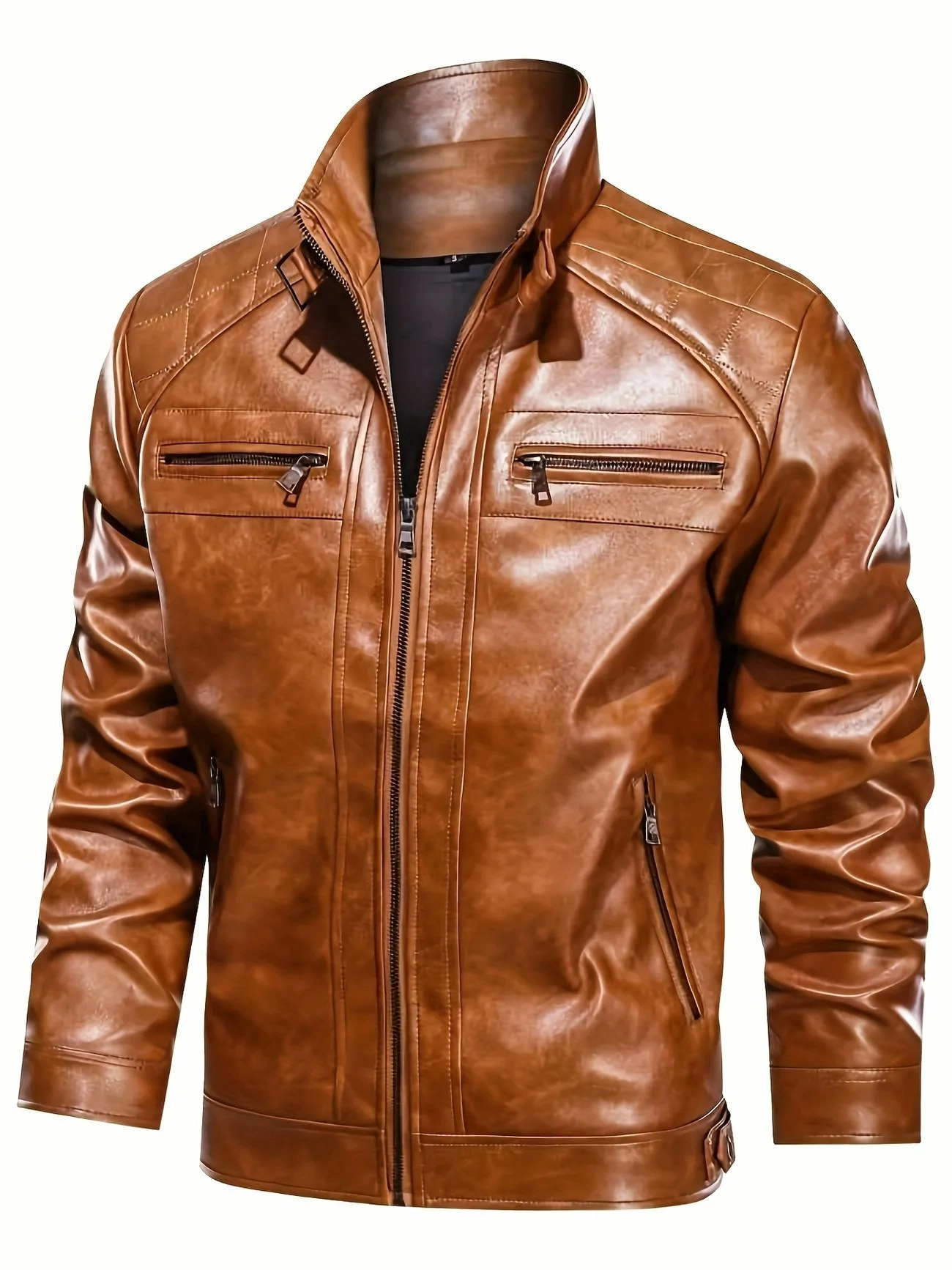 Men’s Biker Jacket /Brown Leather