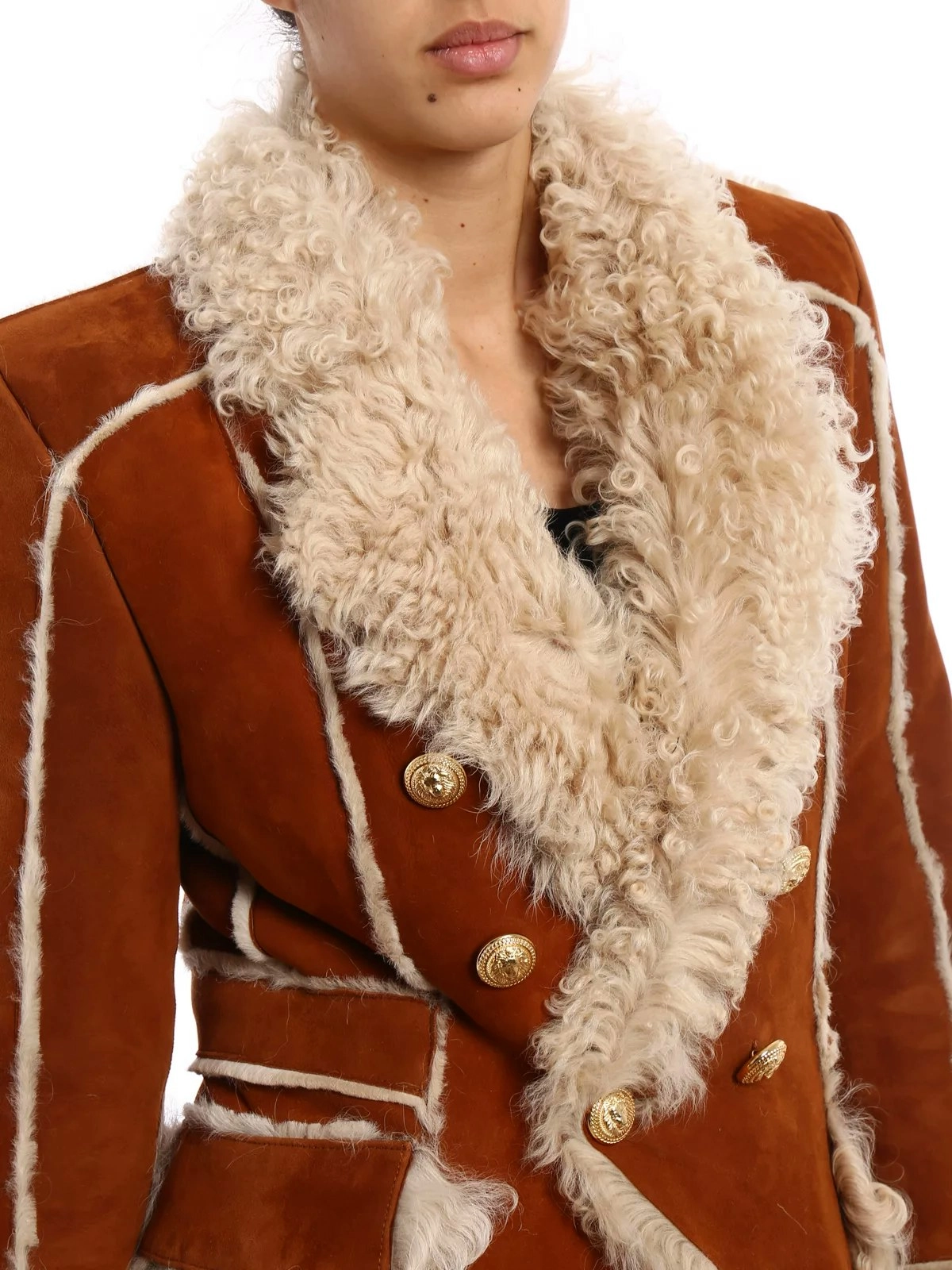 Brown Shearling Suede Jacket