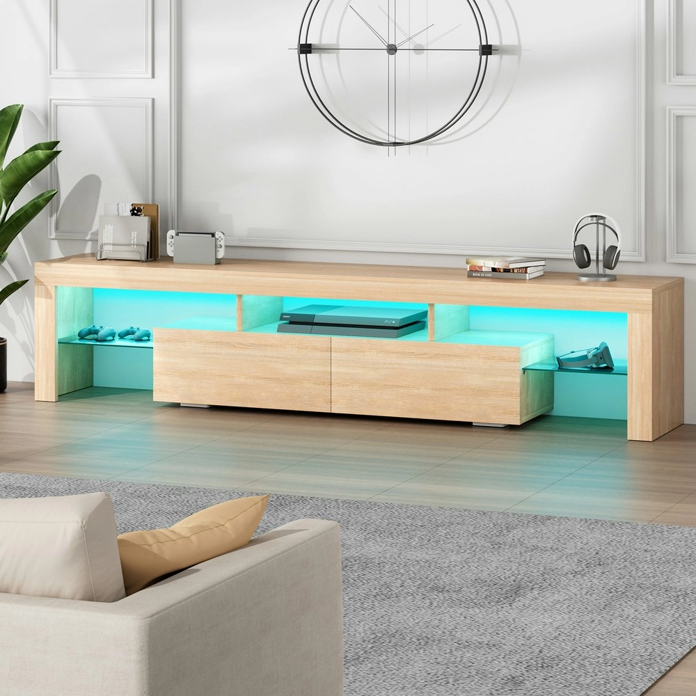 Alfordson Entertainment Unit 180cm LED Oak