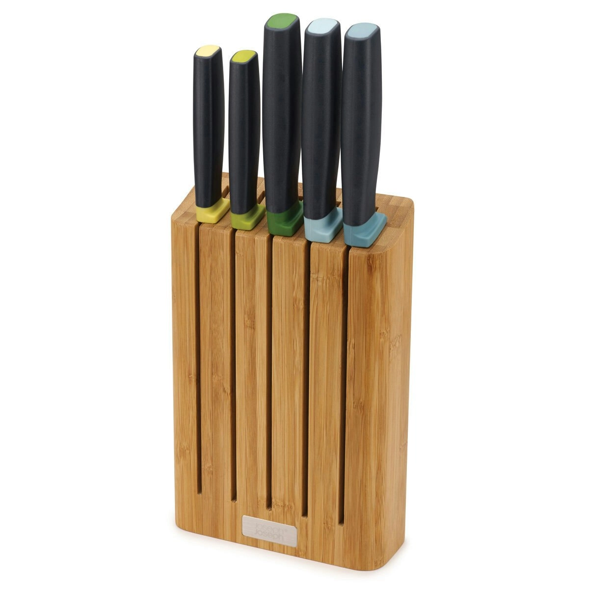 Joseph Joseph 5-Piece Elevate Knife Set With Slimline Bamboo Block