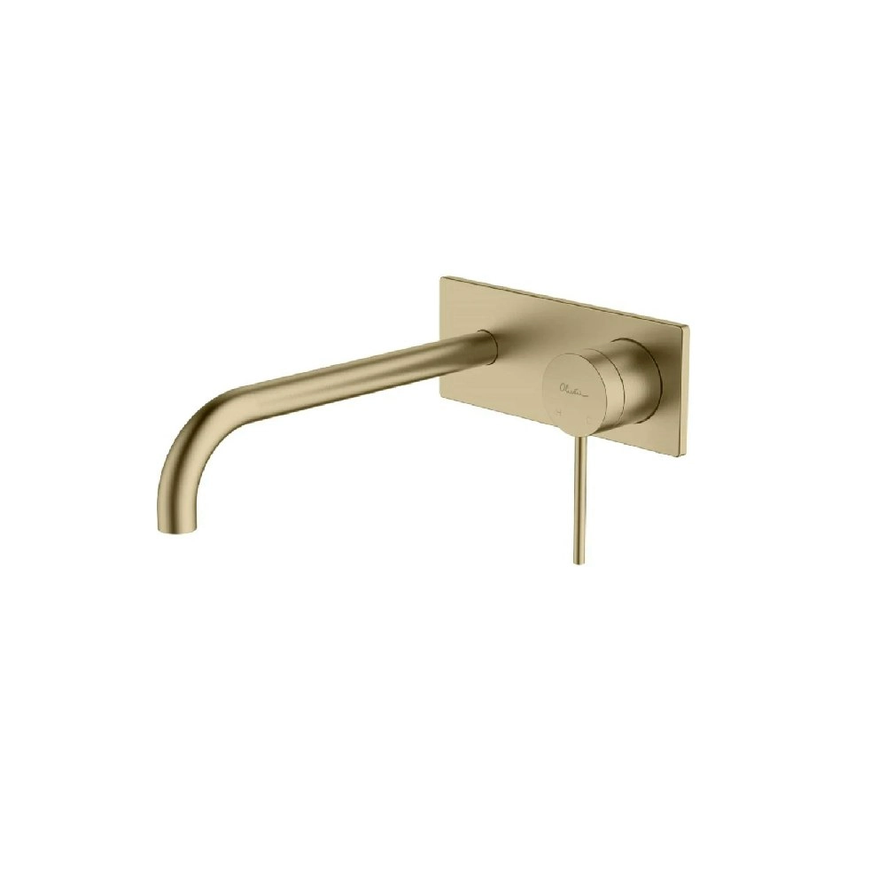 Oliveri Venice Wall Mixer Set Curved Classic Gold VE105503CG