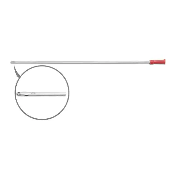 Livingstone Nelaton Male Catheter 18FG Red 38cm Length Sterile 100 Bag