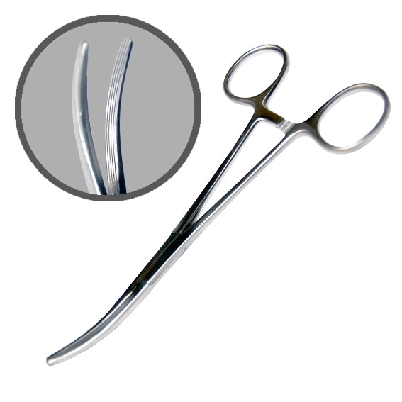 Livingstone Rochester Carmalt Haemostatic Artery Forceps 16cm Curved Stainless Steel