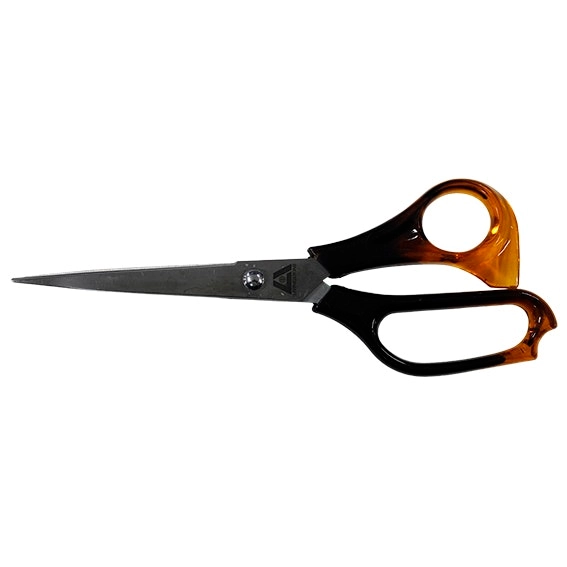 Household Office Scissors Amber Plastic Handle 20.5cm