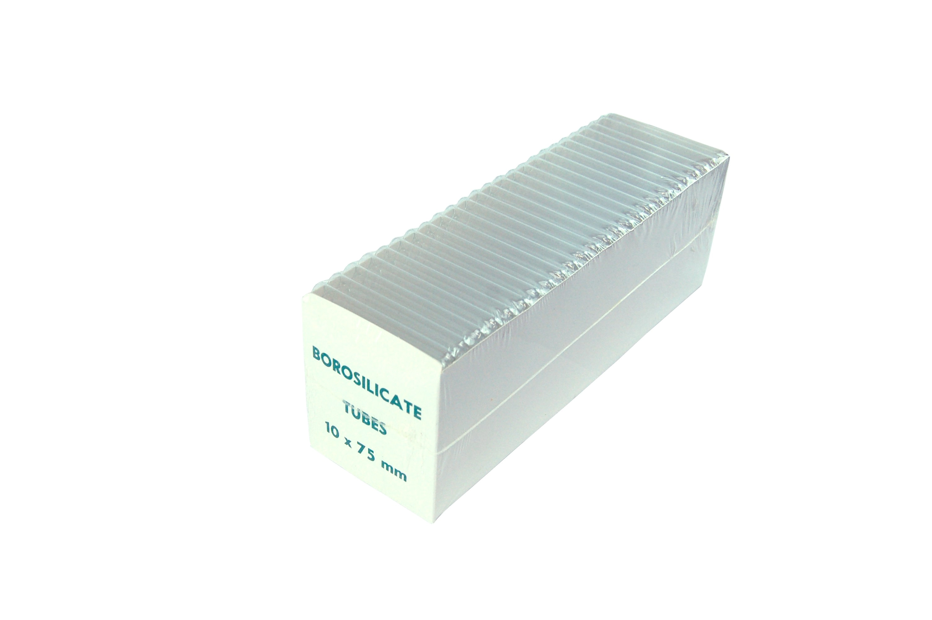 Culture Tubes, 10 x 75mm, Rimless, With White Panel, Suitable for Blood Typing, Borosilicate Glass, 1000 Pieces/Carton