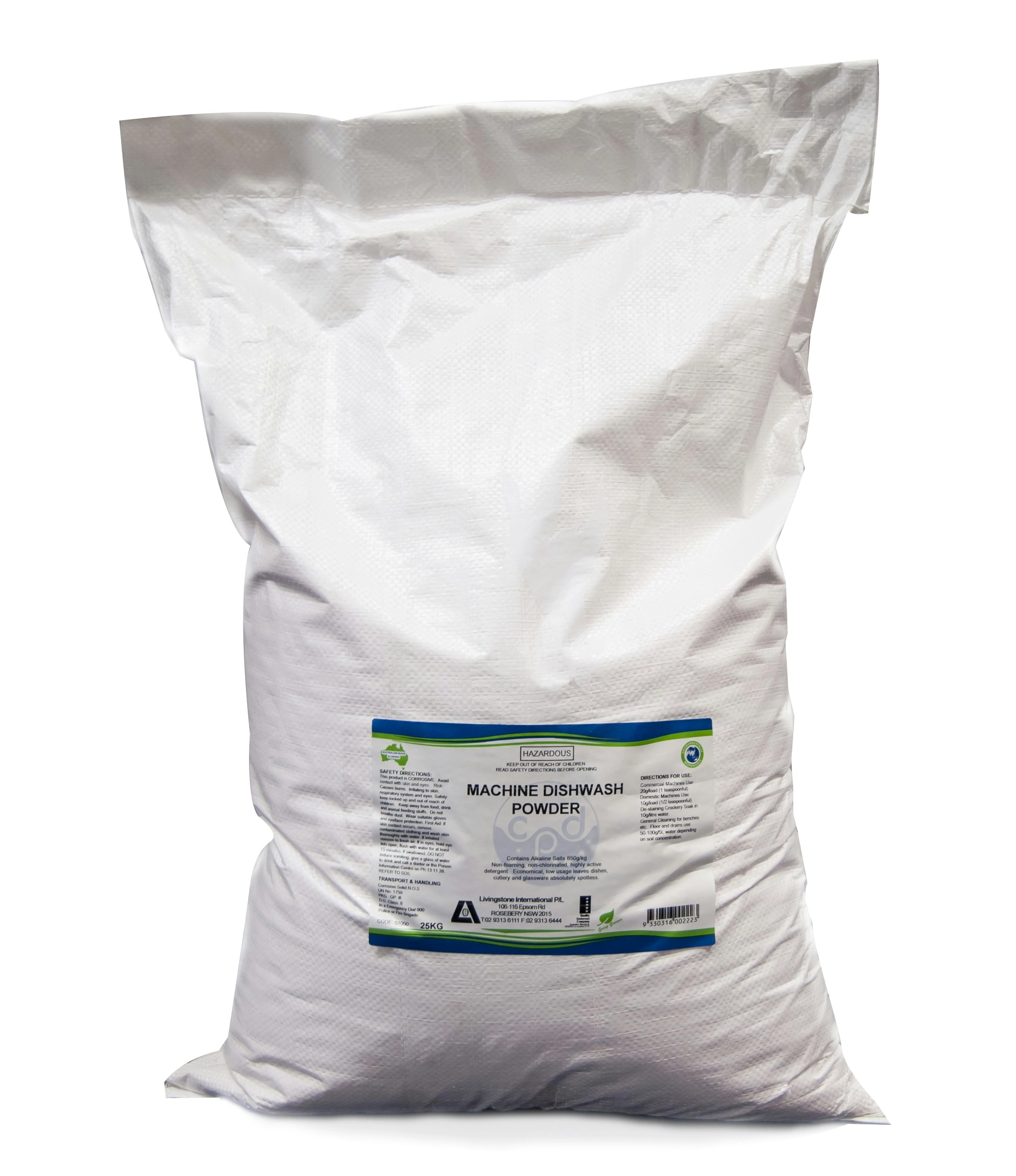 Livingstone Machine Dishwashing Powder 25kg Bag