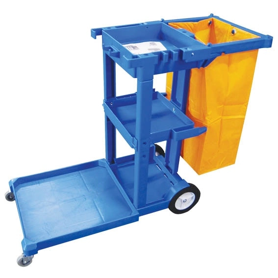 Janitor's Platform Roll Container Cart 120 x 54.5 x 95cm Large Blue