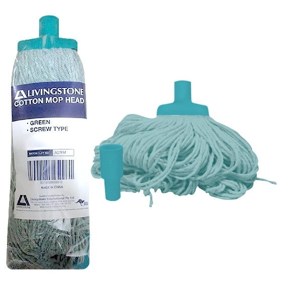 Livingstone Cotton Mop Head 350g 22mm Screw Type Green