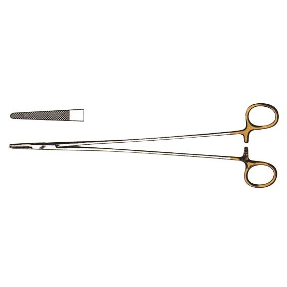 Livingstone Debakey Needle Holder 25cm Stainless Steel with Tungsten Carbide