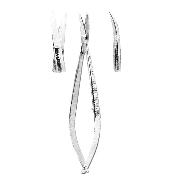 Adler Castroviejo Scissors, 12cm, Curved, Very Fine Points, Each