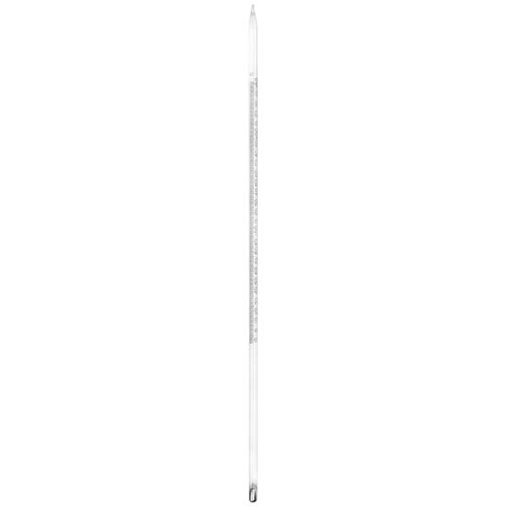 Brannan Laboratory Thermometer, Mercury, -10 to 250degC, 1.0deg Division, 300mm Length, Each