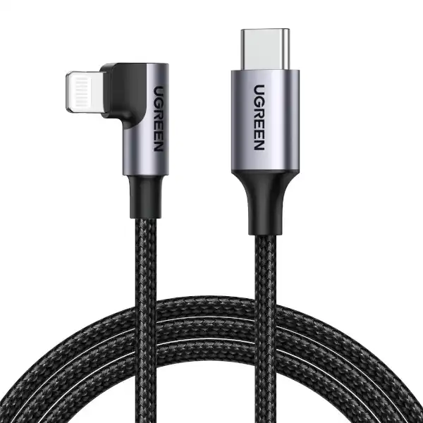 UGREEN 60763 90 Degree USB-C to iPhone 8-pin Cable 1M