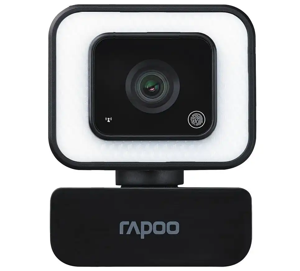 RAPOO C270L FHD 1080P Webcam - 3-Level Touch Control Beauty Exposure LED, 105 Degree Wide-Angle Lens, Built-in/Double Noise Cancellation Microphone