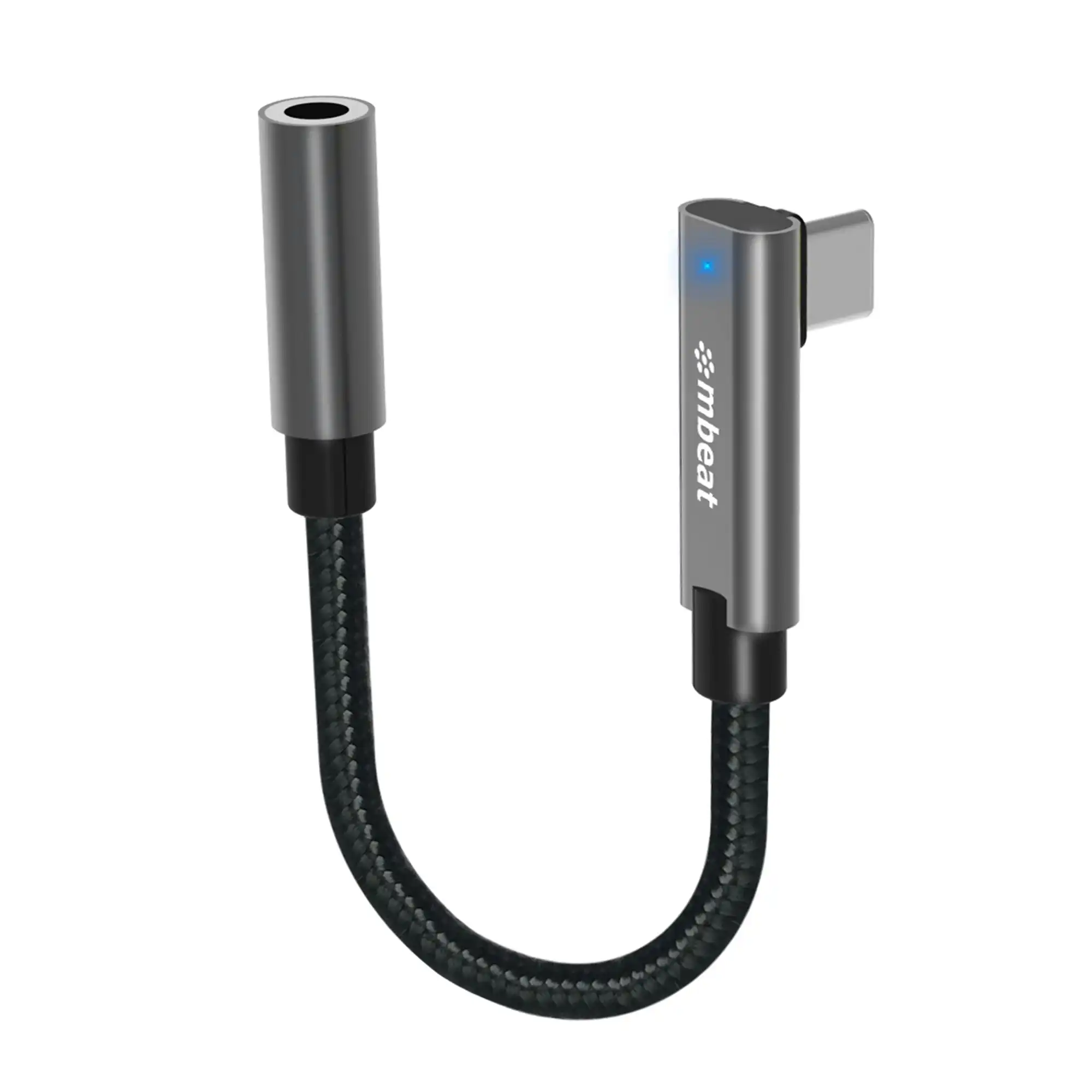 MBEAT Elite USB-C to 3.5mm Audio Adapter - Add Headphone Audio Jack to USB-C Computers, Laptops, Notebooks, Tablets, Smartphones - Space Grey