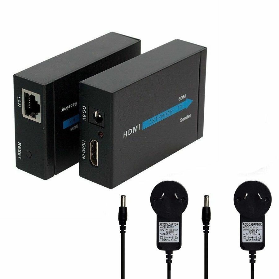 60M 1080P HDMI Network Extender Over Single Amplifier Cable CAT5E/6 Ethernet