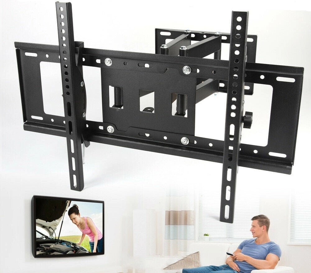 TV Wall Mount Bracket Full Motion Tilt Swivel Pivot 32 40 43 50 55 60 65 70 Inch