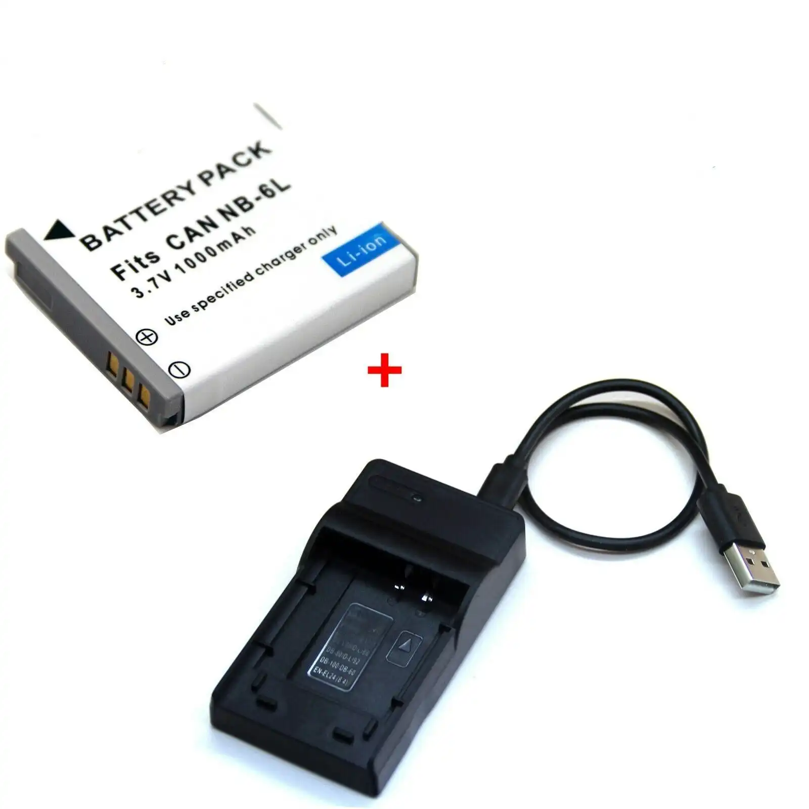 Battery plus Charger For NB-6L Canon PowerShot SX280 HS SX540 HS SX600 HS Camera