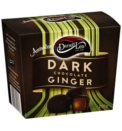 Darrell Lea Dark Chocolate Ginger 200g x 6