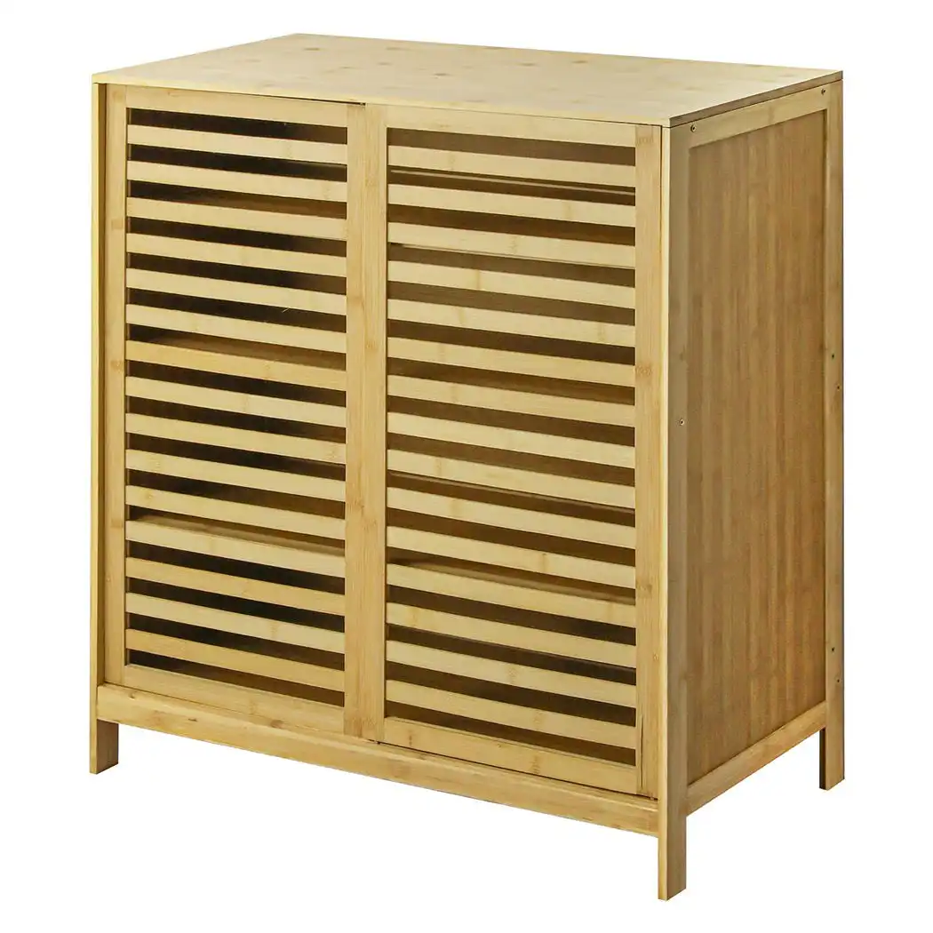 Levede Bamboo Shoe Storage Cabinet Shoes Rack Organizer 4Tier Cupboard Sideboard