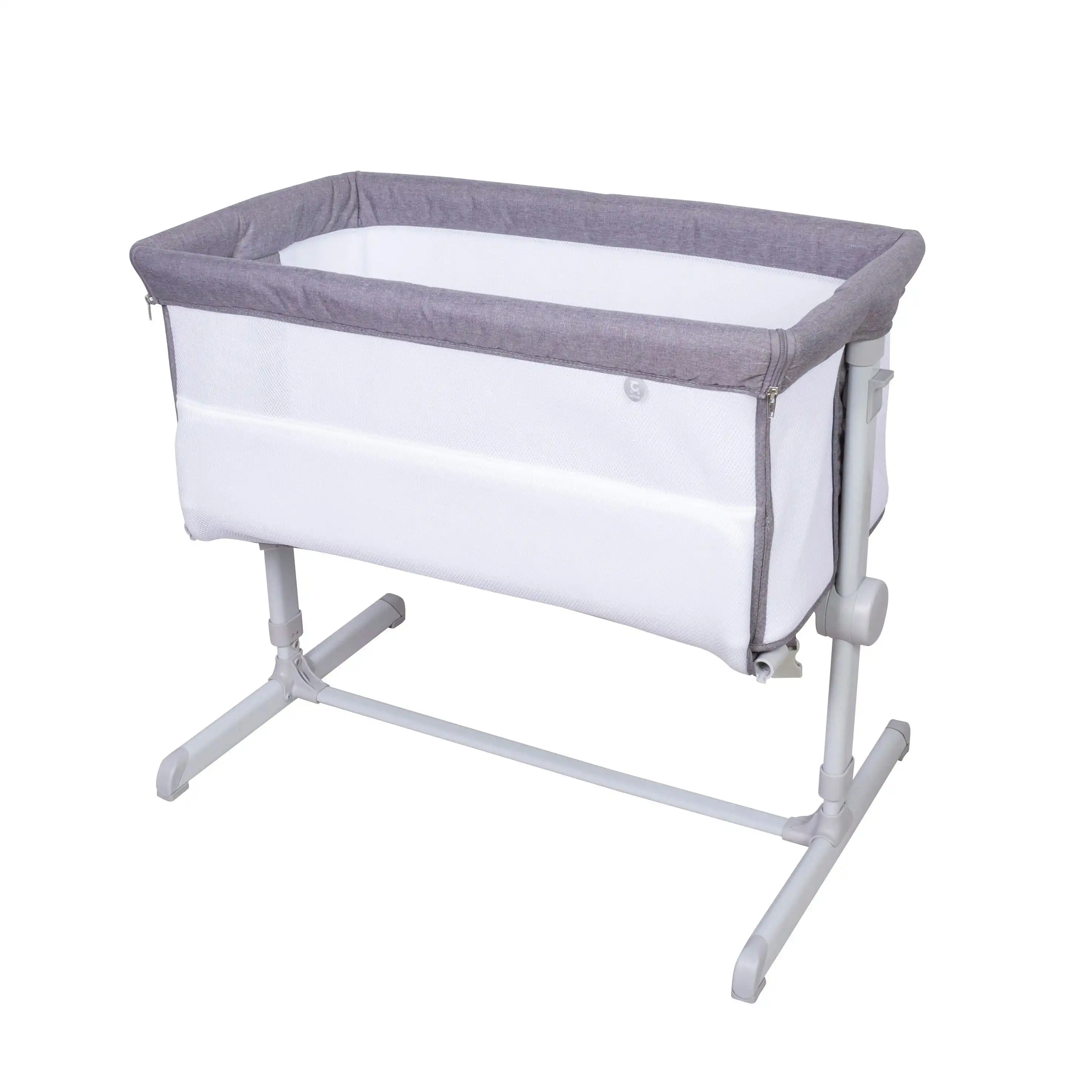 Childcare Comfortable Dusk Bedside Sleeper Baby Bassinet Co-Sleeper & Mattress Grey