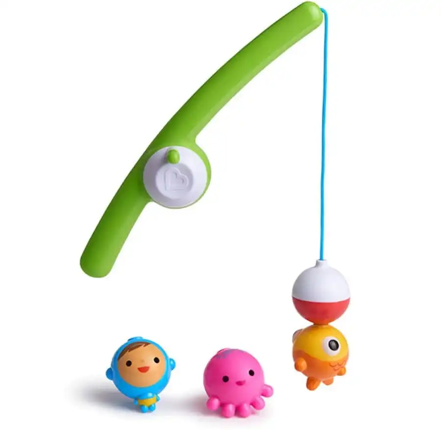 Munchkin Magnetic Kids Fishin’ Bath Toy With Fishing Rod And Underwater Bobbers