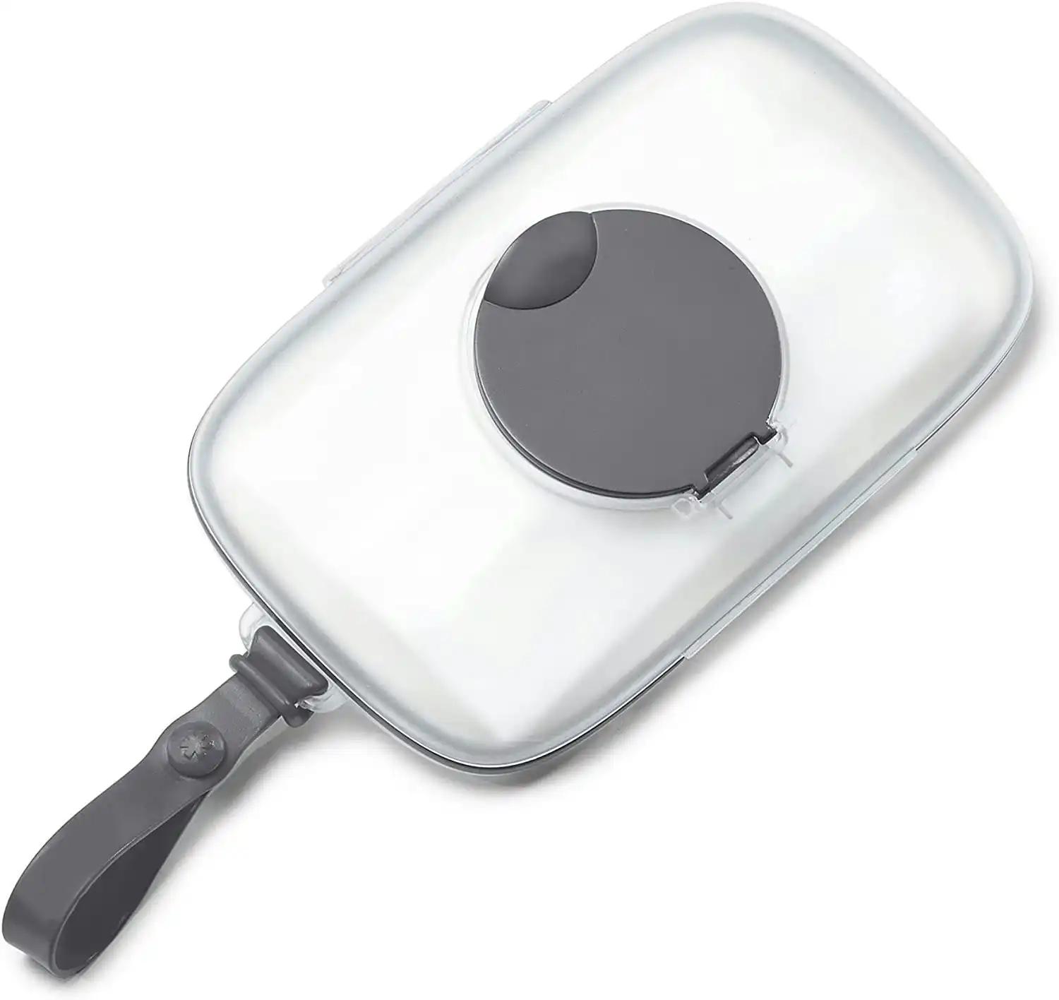 Skip Hop Grab & Go Snug Silicone Seal Wipes Case With Translucent Case - Grey