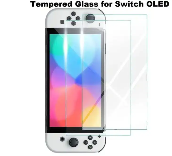 2 Pack Screen Protector Glass for Nintendo Switch OLED, Premium 9H Tempered Glass Screen Protector for Nintendo Switch OLED