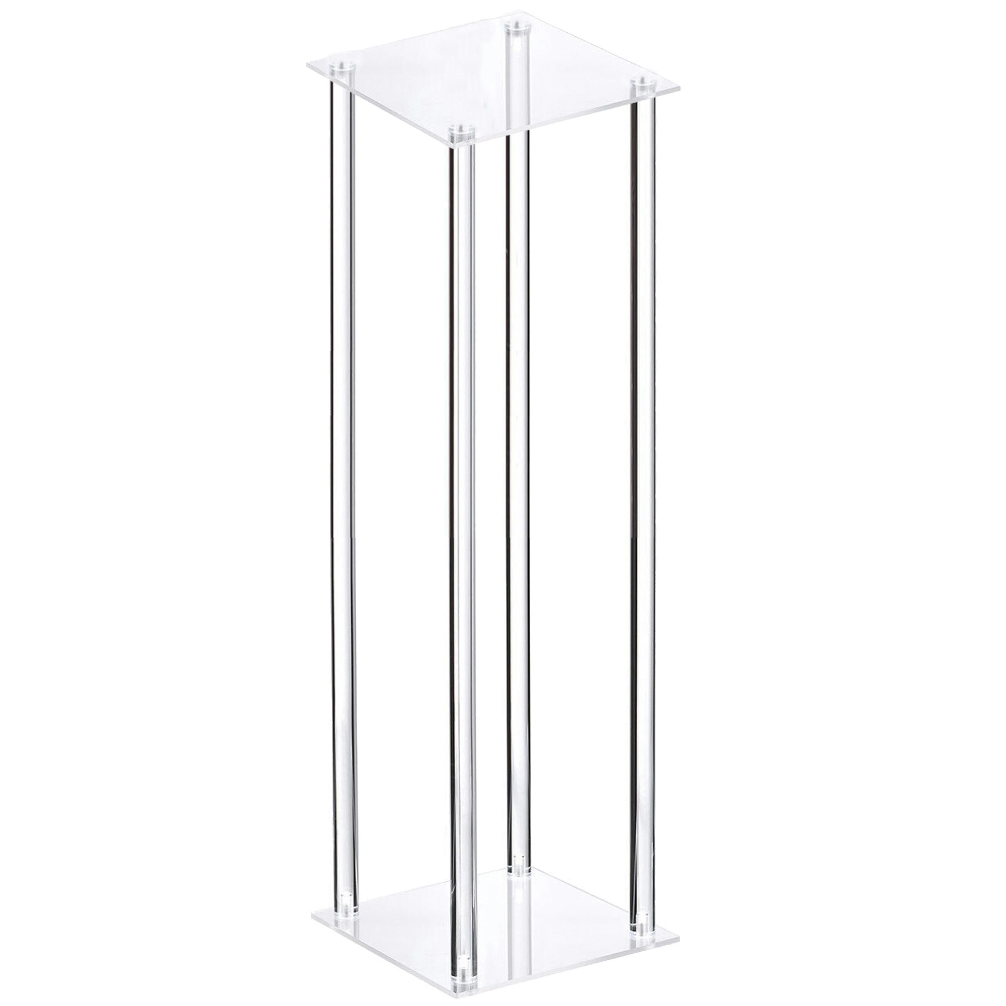 80cm Acrylic Flower Stand Vase Column Wedding Centerpiece Tall Table Decor Clear Floral Event Riser