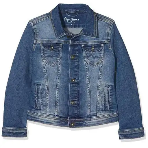 Pepe Kids Pepe Jeans Girls Retro Style Denim Jacket In Blue