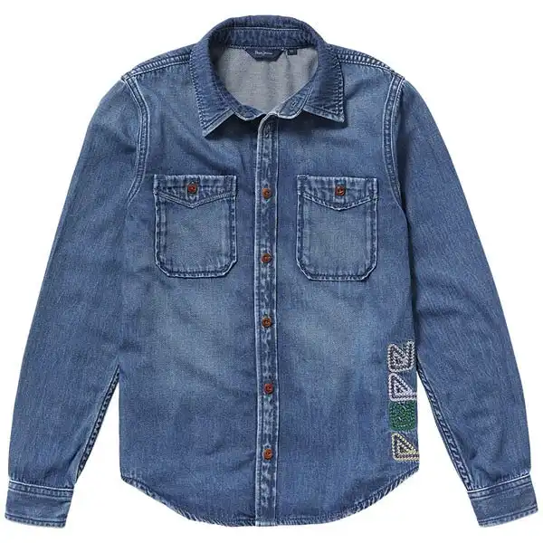 Pepe Kids Pepe Jeans Boys Colin Shirt Denim