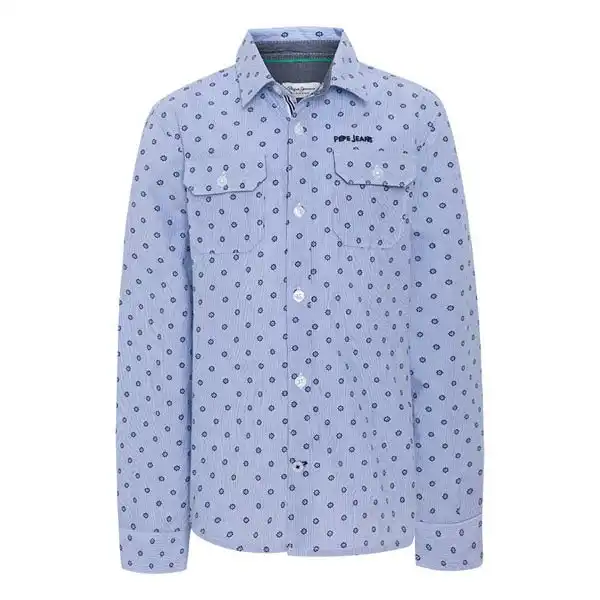 Pepe Kids Pepe Jeans Boys Russell Shirt Steel Blue