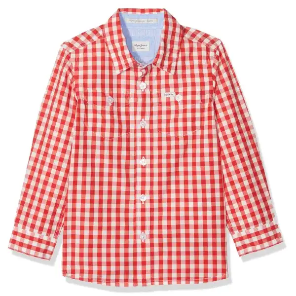 Pepe Kids Pepe Jeans Boys Morgan Jr Check Shirt Red