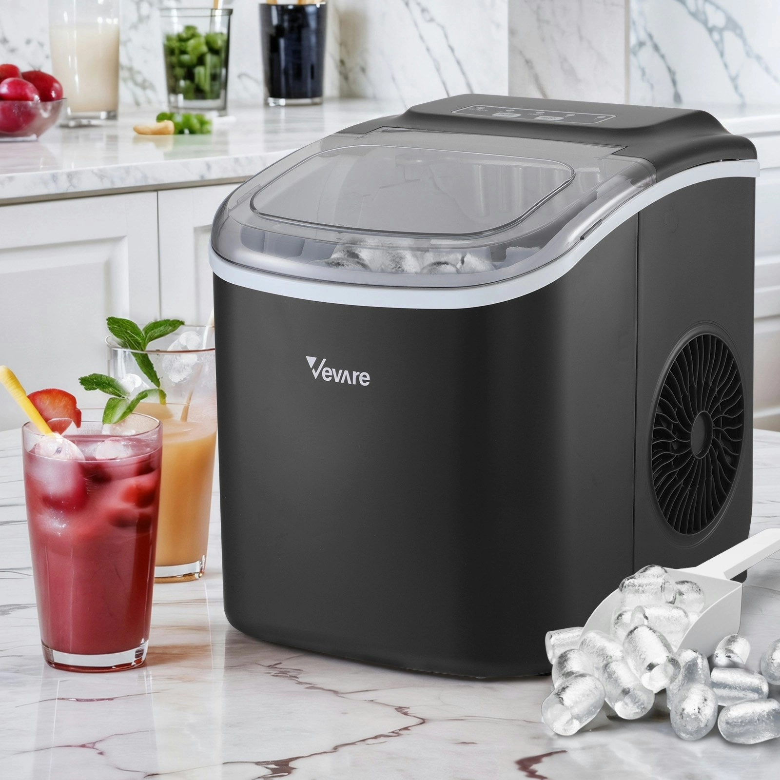 Vevare Portable Ice Maker Machine Black