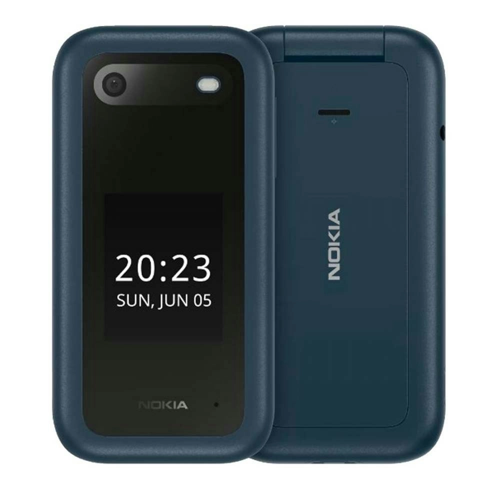 Nokia 2660 Flip (Dual Sim, 2.8", 32GB, 4G) Cradle Bundle - Blue