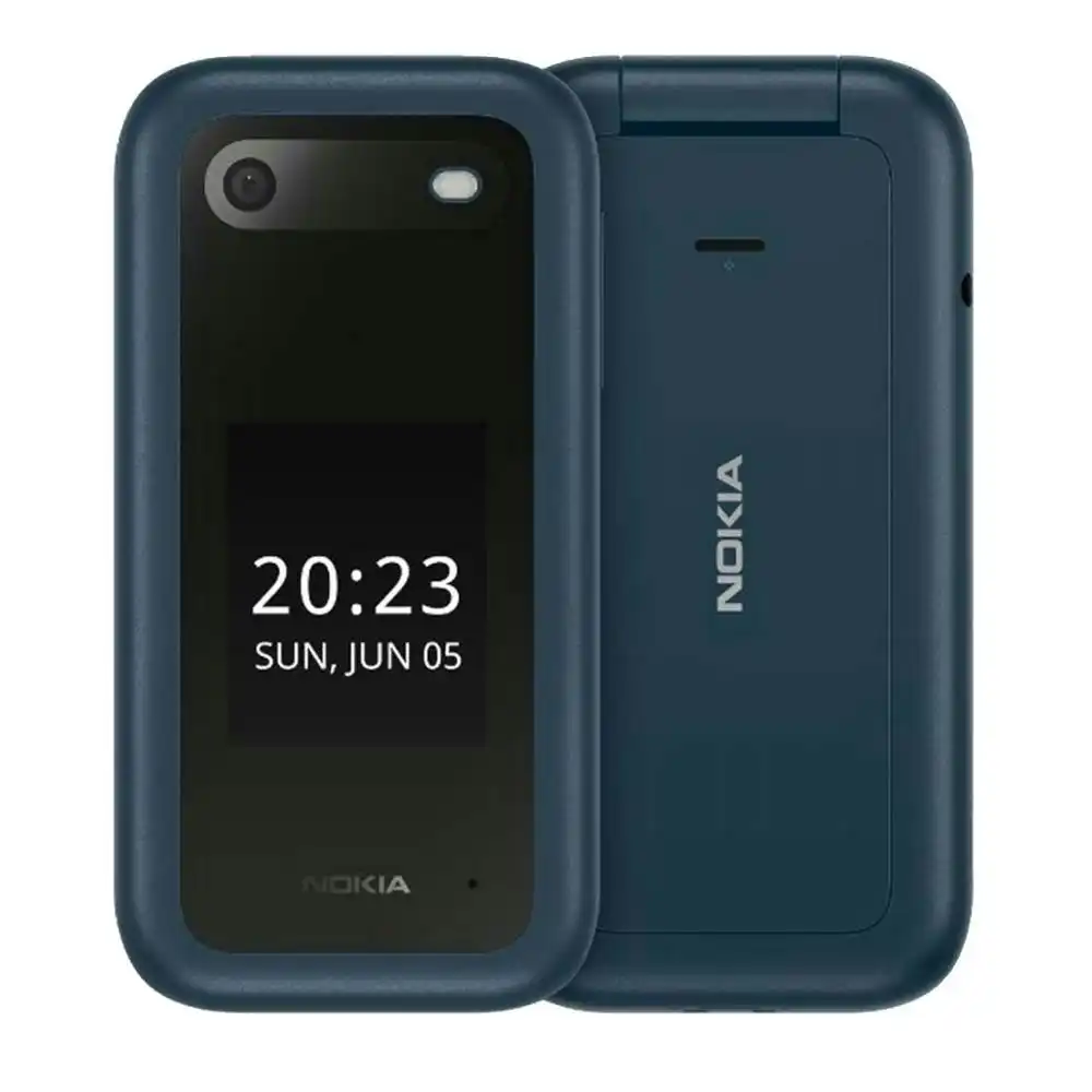 Nokia 2660 Flip (Dual Sim, 2.8", 32GB, 4G) Cradle Bundle - Blue