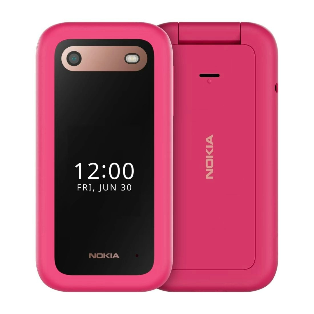 Nokia 2660 Dual SIM 4G FLIP BIG Button Phone Unlocked - Pink