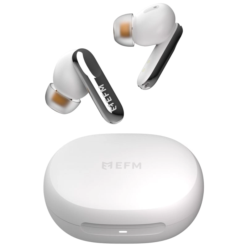 EFM Chicago TWS Earbuds with Advanced Active Noise Cancelling - White