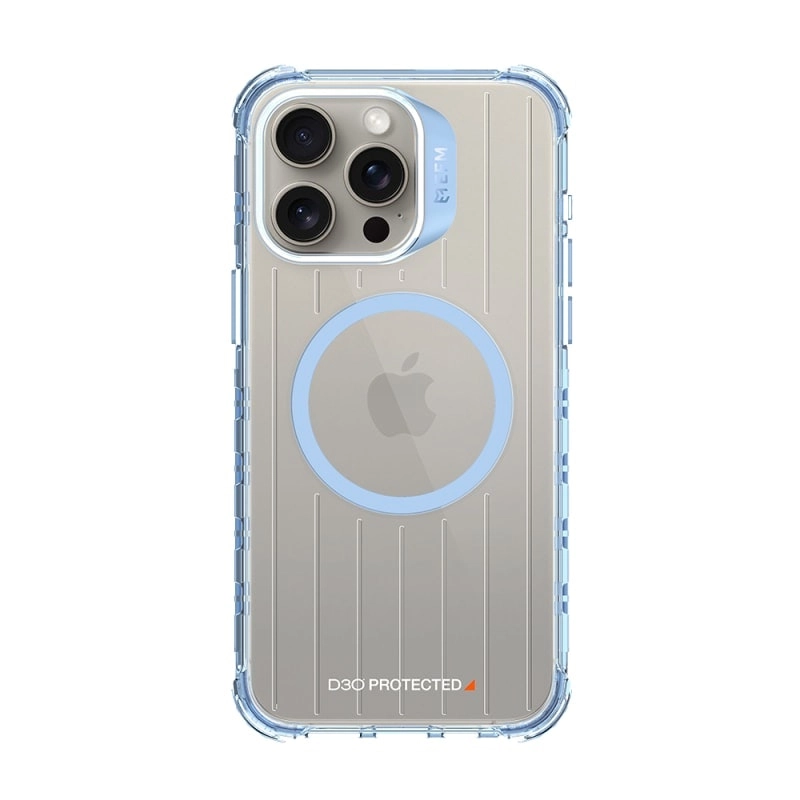 EFM Dakar Case Armour with D3O® BIO for iPhone 15 Pro Max - 6.7" -Tinted Blue