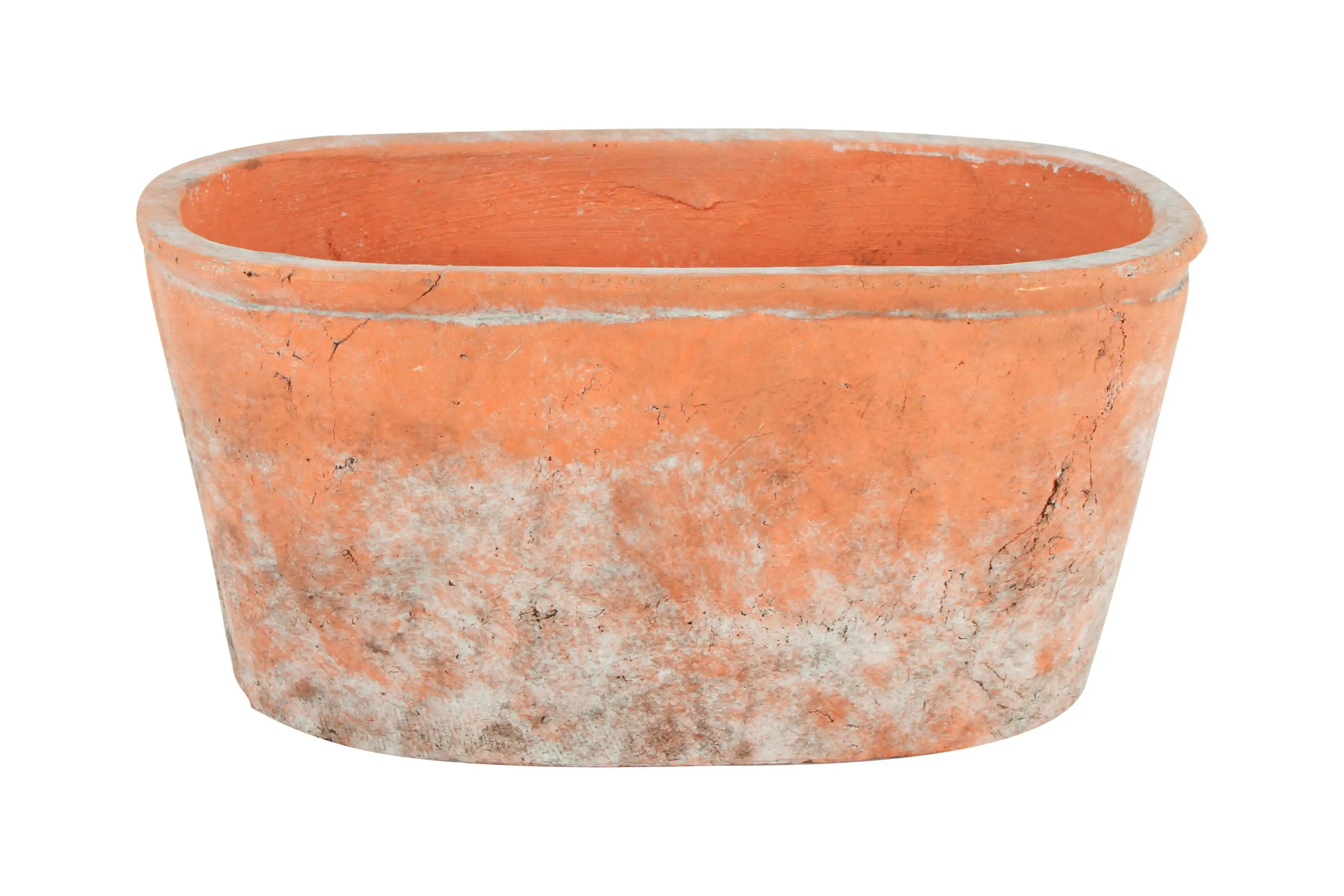 Sersi Antiqued Cement Pot Terracotta 28 x 16 x 14 cm