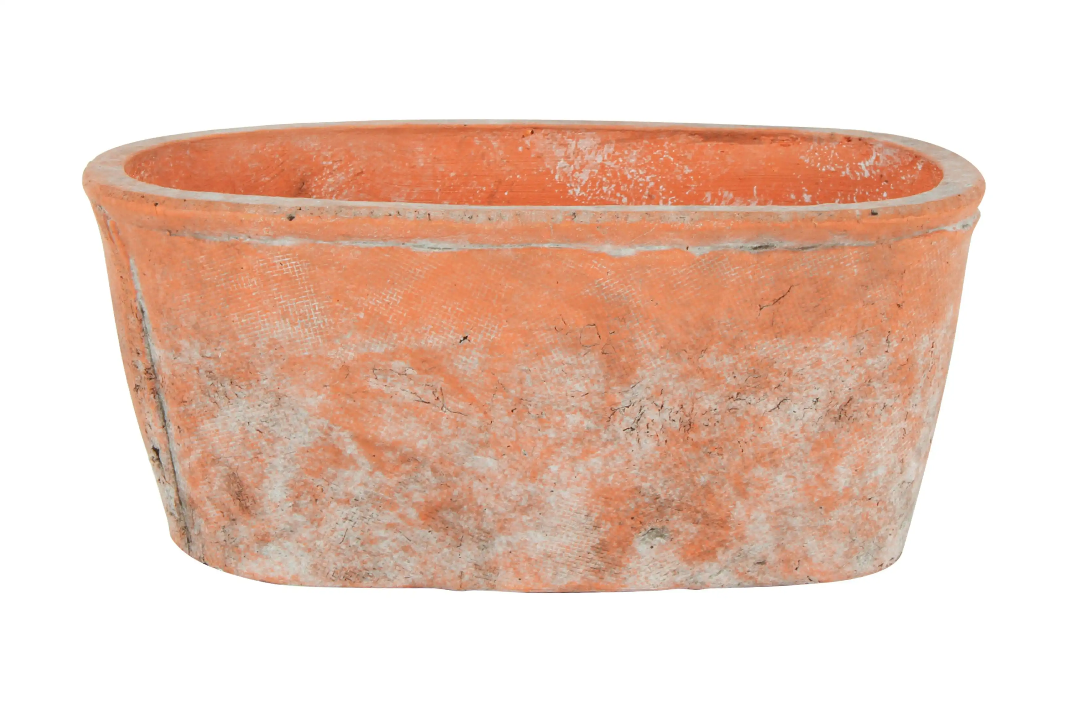 Sersi Antiqued Face Concrete Pot Terracotta 24 x 14 x 10 cm