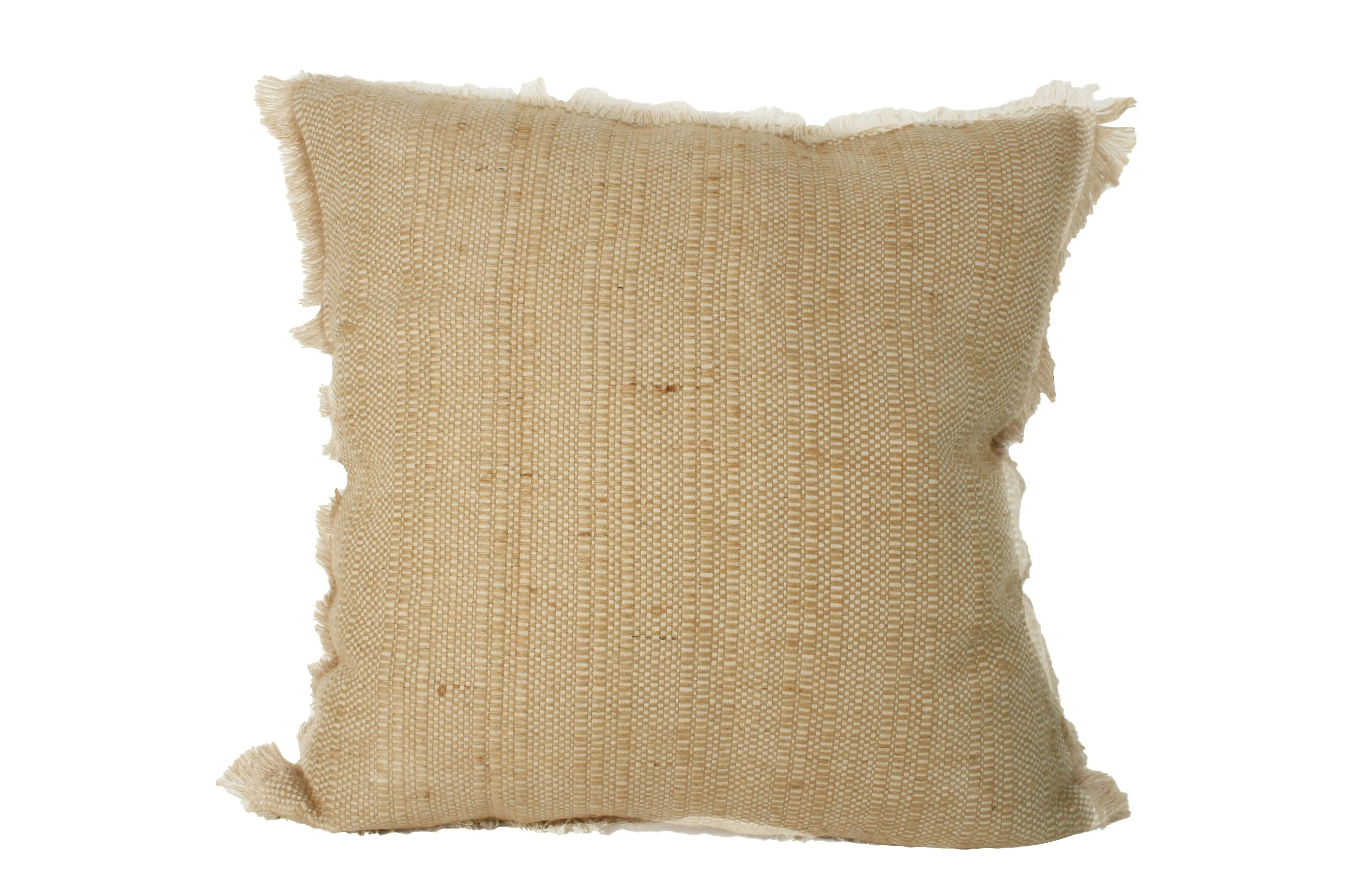 Hessian Fringe Cotton Cushion 50 x 50cm