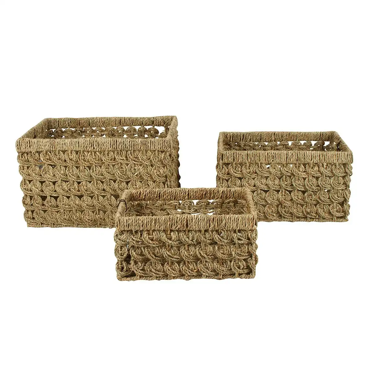 Billi Set Of 3 Rectangle Seagrass